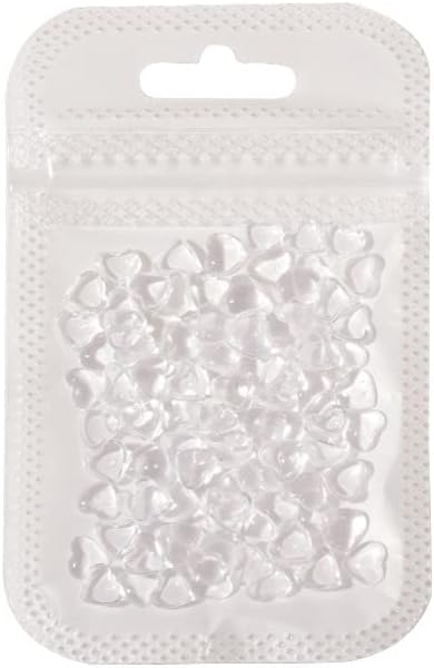 Charms de pregos de 100 pcs/saco de unhas claras amor liso de abóbora de casca de jelly resina de diamante
