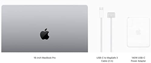 Apple MacBook Pro 16 com tela XDR de retina líquida, chip M1 Pro com CPU de 10 núcleos e GPU de 16 núcleos, memória de 32 GB, SSD de 2 TB, cinza espacial, final de 2021
