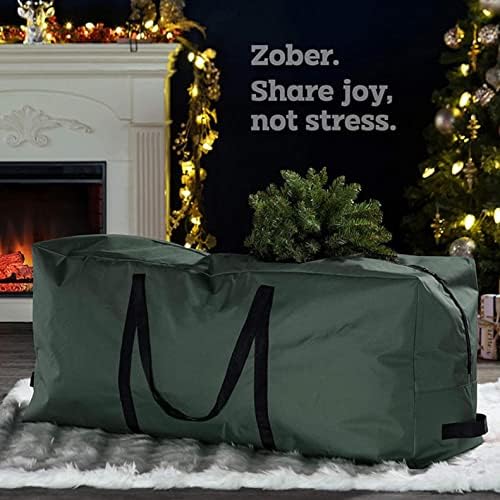 Bolsa de armazenamento de árvore de Natal de Cokino com alças reforçadas duráveis ​​e duas árvores artificiais de