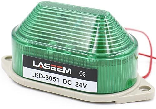 Baomain Signal Industrial Light Flash Lamp 24V Green LED em miniatura