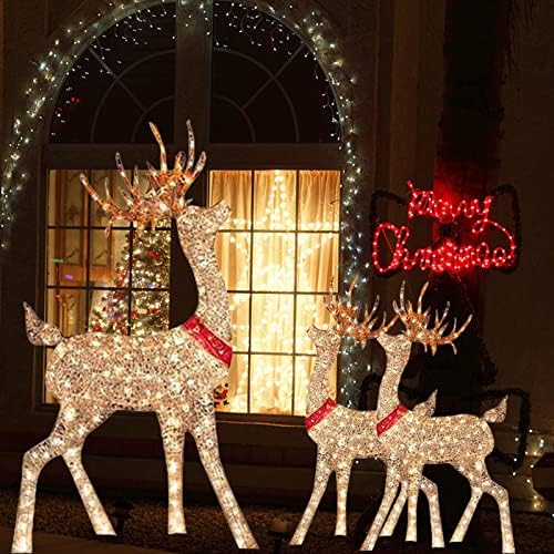 Neartime Christmas Light Light Deer Outdoor Christmas Reinders liderou as renas de luz de Natal para decoração ao ar livre decorações