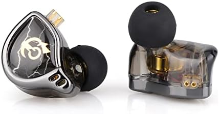 Linsoul QKZ x HBB 10mm Monitor de ear-e-boices de hifi com revestimento de titânio com cavidade semi-aberta, cabo prateado
