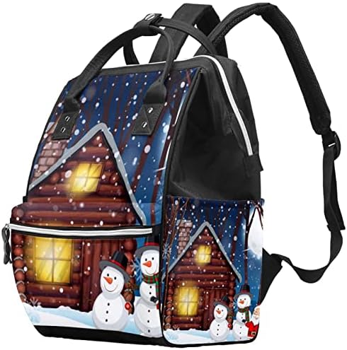 Christmas Papai Noel Cabine de boneco de neve no inverno Backpack Backpack Baby Difpy Sacos Multi Função Multi Função Bolsa