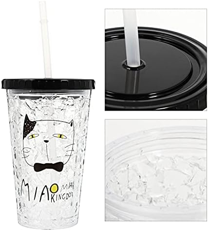 Bestonzon Viagem Caneca de café 3pcs Para Smoothie Travel Kids Copo isolado de parede Tumbler com canção de leite de leite da moda-