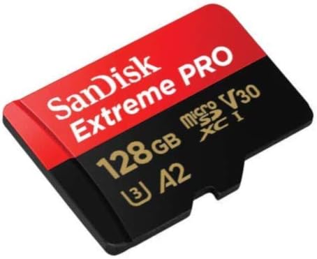 Sandisk Extreme Pro 128GB Microsd Memory Card funciona com DJI Mavic Mini 2, Mini 2 SE Drone 4K V30 Classe 10 Pacote com
