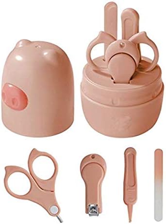 Loouer 4-in-1 Baby Nail Kit Baby Helfing Conjunto, Clipper de unhas, pinça, tesoura, arquivo de unhas, kit de manicure portátil