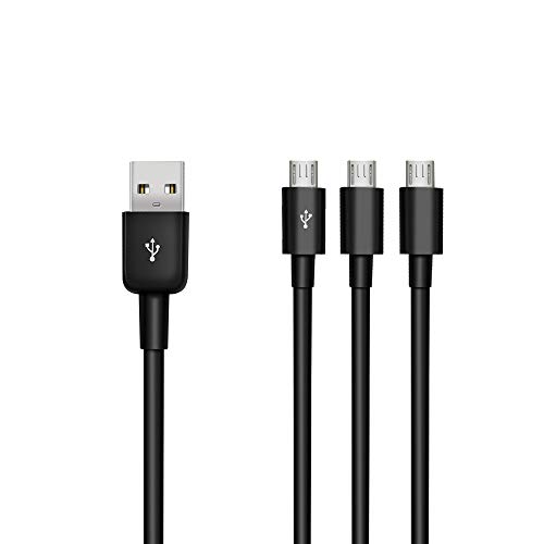 DUTTEK USB para Micro USB Splitter Cable, 3 em 1 USB 2.0 por homem a três micro USB Male 1 a 3 Sincil