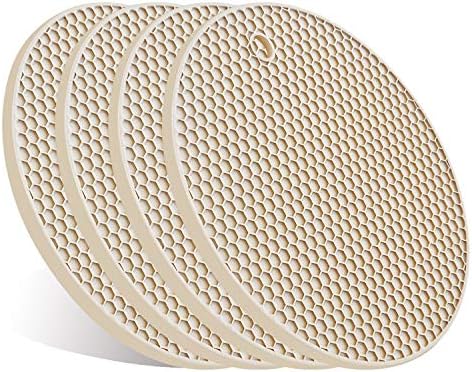 2 PCs Trivets para pratos quentes, almofadas quentes para bancadas, trivet de silicone resistente ao calor da cozinha,