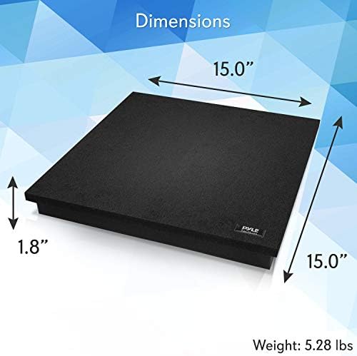 Pyle Sound Onsoring Speaker Riser Foam - Audio Acoustic Isolation Platform Platform Pads Recoil Estabilizador com Base