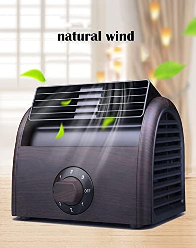 yoo ar condicionado portátil AC Mini Desk Fan sem lâmina Fã de estilo silencioso pessoal 3 velocidades de vento forte ventilador portátil adequado para o botão de quarto controle 5.9 na altura