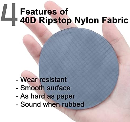 Tecido de 9 km de dwlife, tecido de nylon ripstop ripstop robin azul 40d, 60x39 polegadas, leve, revestimento PU, tecido hermético