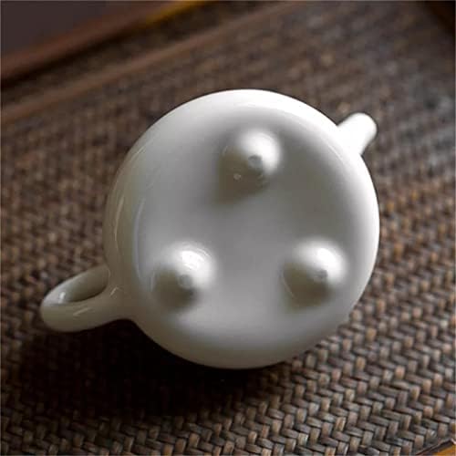 Grossa 130 ml de porcelana branca de caça de pedra bule de chá de chá de chá com chá de chá de chá de chá artesanal