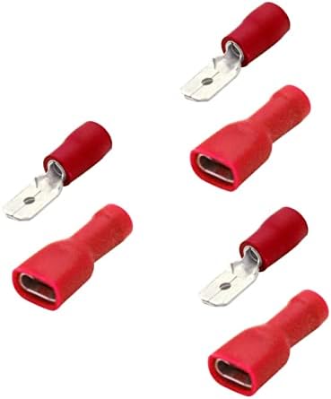 Conectores tehaux sma 300 pcs machos fêmeas isoladas de feminino vermelho fio terminals rápidos conectores spade crimp & jst conector