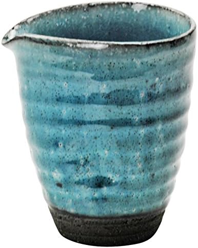 Mino Ware 398-48-41e Copo de saquê frio, conjunto de 5, azul em pó