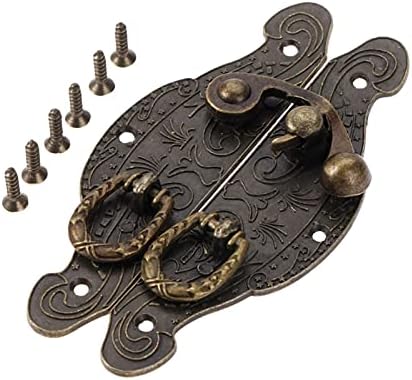 Capa de madeira de latão antiga Czdyuf Hasp Vintage Decorative Jewelry Gift Box São da fivela da fivela de fivela de fivela de