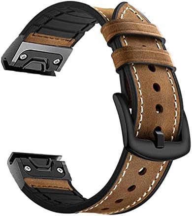 Coovs 22 26mm Sport Watch Band Strap para Garmin Fenix ​​6 6s 6x Pro 5x 5 mais 3HR 935 S60 D2 Bracelete de couro de liberação rápida Enduro