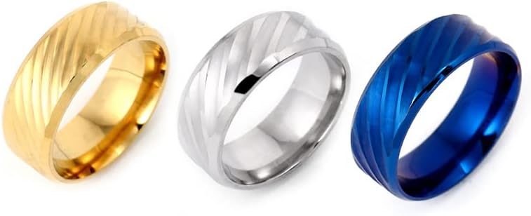Kolesso 8mm anel de água de anel de ouro de 8 mm anéis para homem e mulher-74911