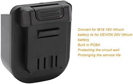 Adaptador de bateria Kadimendium, seguro de alta resistência de alta resistência ao portátil Adaptador de conversão de bateria ABS perfeitamente
