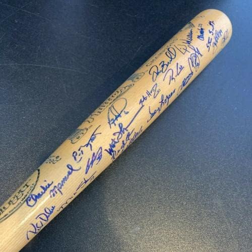 2008 A equipe da Philadelphia Phillies World Series Champs assinou W.S. Bat JSA COA - MATOS MLB Autografados