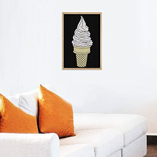 Kits de pintura de diamante decorativos de casquinha de sorvete de sorvete engraçado 5d DIY Diamons Diamond Painturas Decoração de casa 8 x12