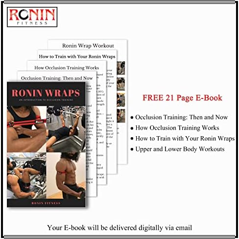 Ronin envolve a Razor Edition | Bandas de oclusão de BFR rígidas para treinamento na parte superior do corpo | Exercícios de restrição de fluxo sanguíneo | 2 pacote de envoltórios de braço | Vem com uma bolsa de transporte e um ebook gratuito de 21 páginas