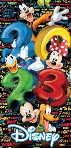 Disney 2023 Mickey Mouse e Friends Beach Toalha, 28x58 polegadas | Conjunto de dois