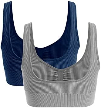 Qinsen Womens Strappy V Croft Crop Crop Top Sports Stretch Bras Running Brasas