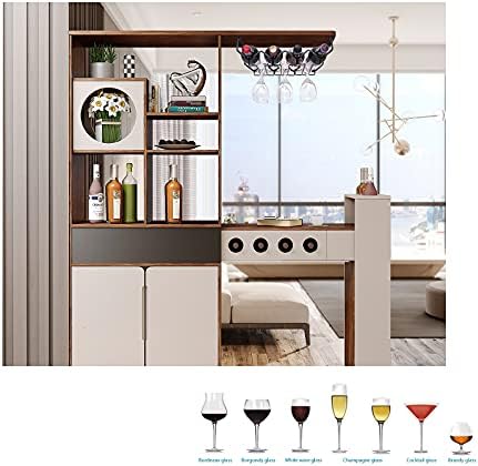 Rack de vidro de vinho sob o rack de haste de gabinete e armazenamento de cozinha de porta