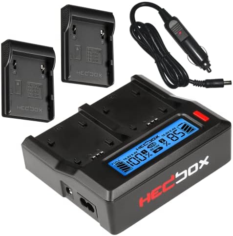Hedbox rp-dc50/bpa60-carregador de bateria LCD duplo para Canon BP-A30, A60 e Hedbox hed-A60