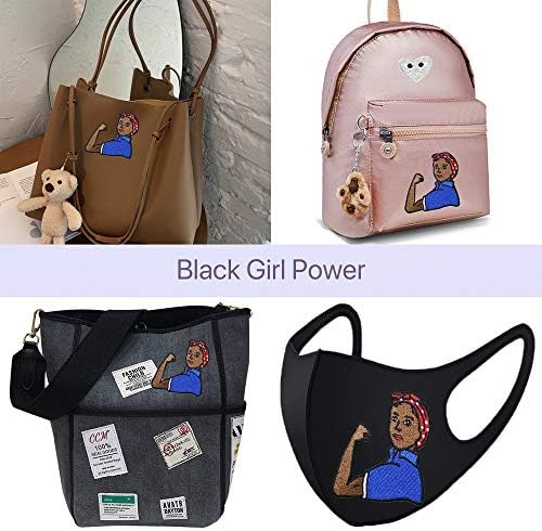 Black Girl Power Borderyy Patch, Blm Black Lives Matter Ferro em Sew On Patch for Roupas Jean Backpack