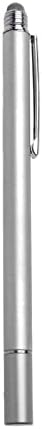 Caneta de caneta de ondas de ondas de caixa compatível com o rádio bk kng -m150 - caneta capacitiva de dualtip, caneta de caneta de caneta capacitiva de ponta de fibra de ponta para o rádio bk kng -m150 - prata metálica