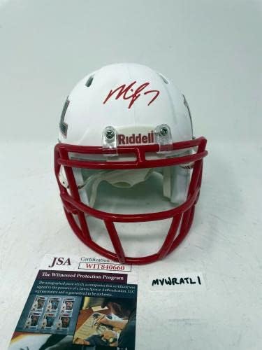Michael Mike Vick Atlanta Falcons assinou mini capacete personalizado com JSA Coa D - Mini Capacetes Autografados da NFL