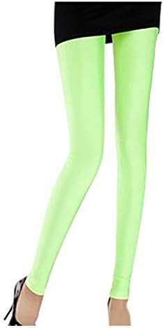 Miashui resumos extras longos em declínio Candy Cropped color color elástico Leggings Leggings calças femininas Leggings para