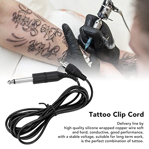 Cabo de clipe de tatuagem, cabo de clipe de tatuagem para caneta de tatuagem, cabo de clipe de tatuagem de tatuagem RCA Connector Adequado para caneta de tatuagem, máquina de tatuagem rotativa para máquinas de tatuagem