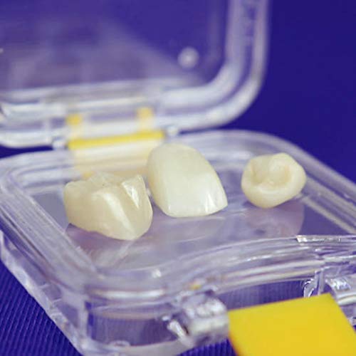 Criações dentárias Caixa de coroa de travesseiro WonderClasp - Caixa de dente de filme de membrana transparente com trava - coroa dentária