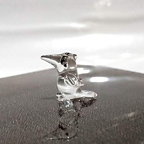 Sansukjai raro tucano minúsculo micro -cristal estatuetas manualmente sopradas de vidro claro pássaros de vidro de vidro animais colecionam presente de presente