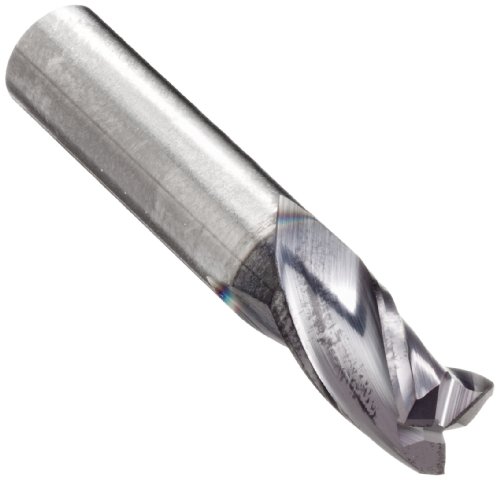Melin Tool EMGS Mill de ponta do nariz quadrado de carboneto, acabamento em monocamada altin, hélice de 30 graus, 3 flautas, 2,5000 comprimento total, diâmetro de corte de 0,5000, 0,5 de 0,5 de diâmetro de haste de 0,5