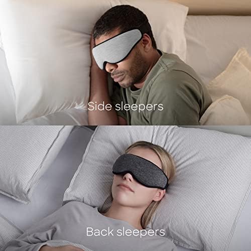 Máscara para os olhos de travesseiro de avestruz | Máscara ergonômica 3D | Ajusta -se à forma do seu rosto | Máscara para dormir, descansar, relaxar | Bloqueia a luz para a escuridão total