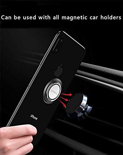 Porta de anel de telefone Ayasa - design elegante ultra fino de 3 mm com placa de metal para montagem magnética | Compatível
