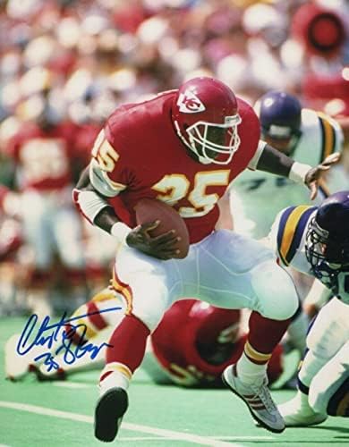 Christian Okoye assinou autografado 11x14 Photo Kansas City Chiefs w/COA - fotos autografadas da NFL