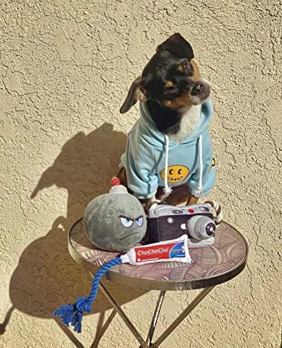 Toy Chochocho Bomb Dog Pluxh, brinquedos de cachorro estridente, brinquedo de cachorro macio com squeaker, filhote de filhote de filhote de pão