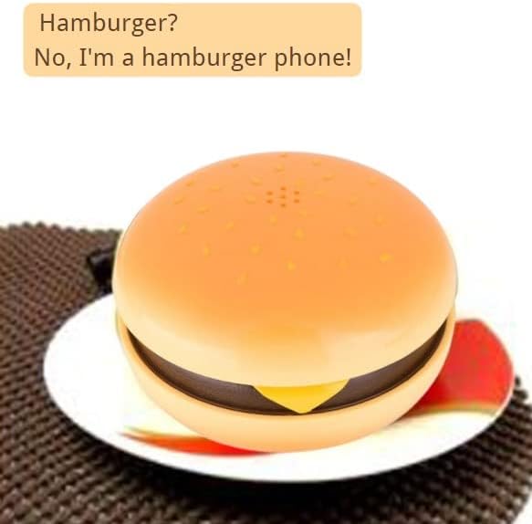 Telefone para o telefone fixo, hamburger cheeseburger hambúrguer telefone telefone fofo telefonia linear lamentar telefone com moda de telefone para casa para hotel decoração de escritório infantil presente