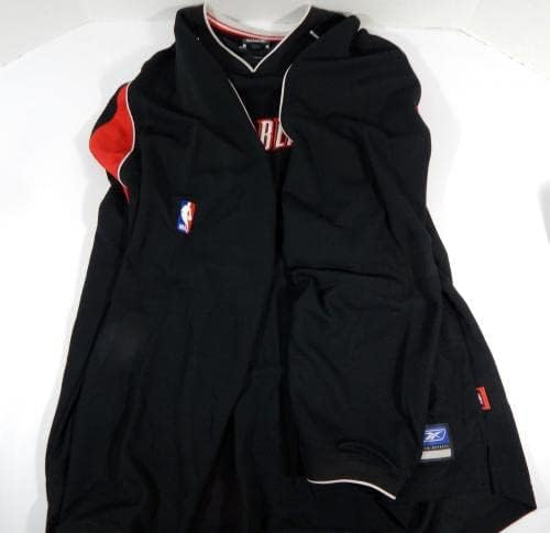 O jogo dos Trailblazers de Portland dos anos 2000 emitiu Black Longsleeve Shooting Shirt 3xl 946 - jogo da NBA usado