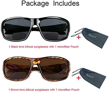 YSORRISOX 2 PACK Bifocal Reading Sunglasses para homens e mulheres, Proteção de Proteção UV Drivante a leitor de leitor Óculos de sol