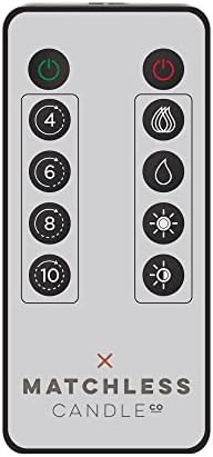 Matchless Candle Co. 10-Button Remote Control adequado para todas as velas correspondentes Remote Ready Product