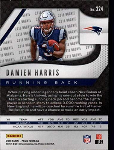 2019 Panini Prizm 324 Damien Harris RC Rookie New England Patriots NFL Football Trading Card