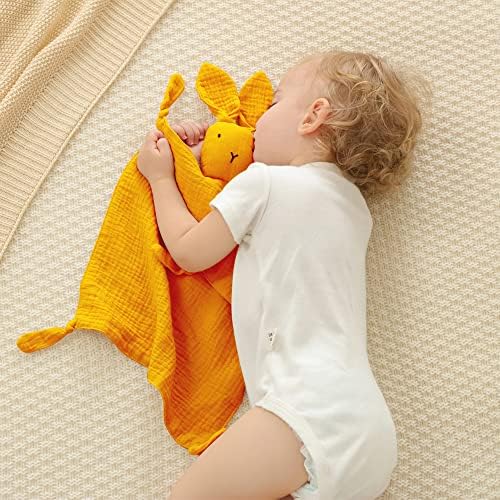 Bunnikins & Clover adorável cobertor calmante para meninos e meninas, recém -nascido bebê bebê infantil berçário abraço