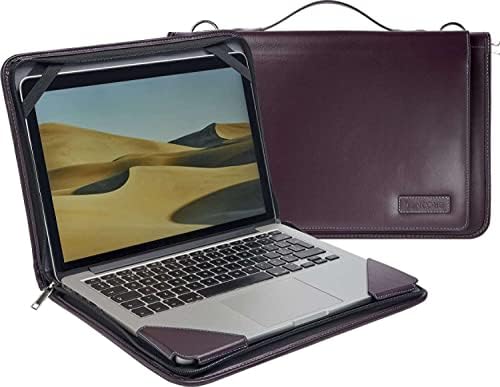 Broonel Purple Leather Laptop Messenger Case - Compatível com o Huawei Matebook E laptop