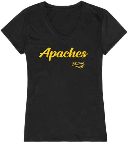 Tyler Junior College Apaches T-shirt de script feminino