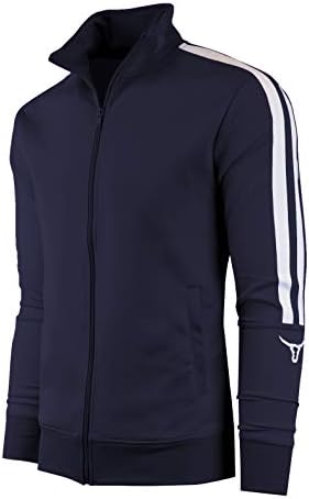 Capturenshot Mens Urban Hip Hop Premium Track Jacket - Slim Fit Side Comping Sportswear Urbanwear STREETHEAY TOP